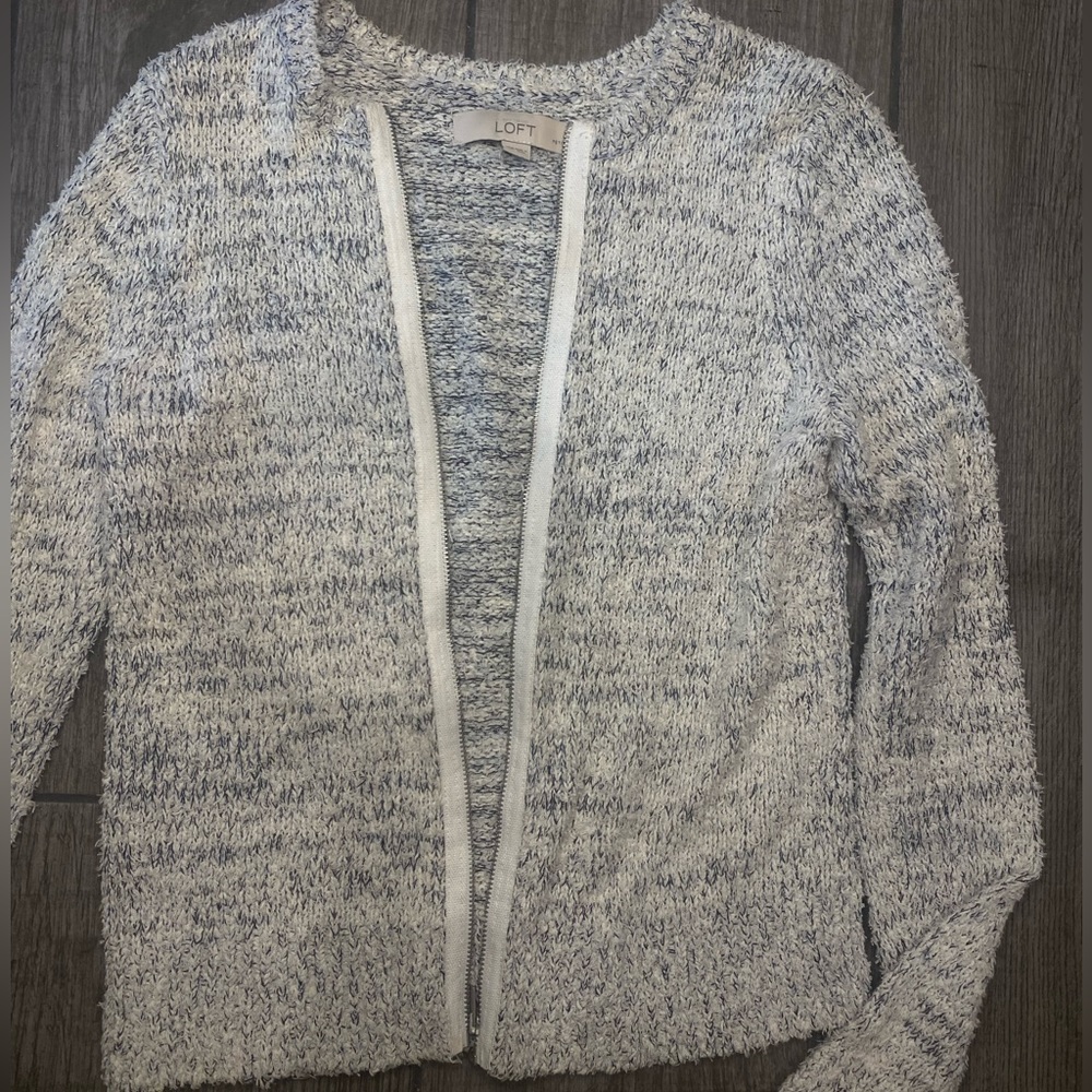 LOFT Zip Up Cardigan Sweater NWOT